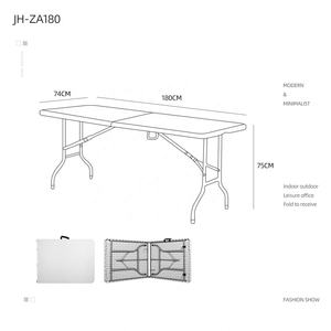 Table pliante <span class=keywords><strong>en</strong></span> plastique, 6 pieds de long, 8 pieds <span class=keywords><strong>En</strong></span> plastique table pliante - Product Image 4