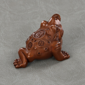 Adorno de rana de bronce de tres patas, decoración de cobre Feng Shui para el hogar, oficina, regalo - Product Image 2
