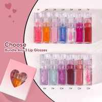 Kit d'huile de soin des lèvres Mignon Rose avec logo personnalisé Huile pour les lèvres transparente aux fruits et légumes