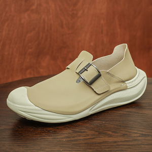 Sepatu Slip-On Pria Musim Panas 2025, Model Sporty Fashion dengan Tali Silang, Lapisan Mesh, Sol Empuk, Bagian Atas Berpori, Anti Air - Product Image 2