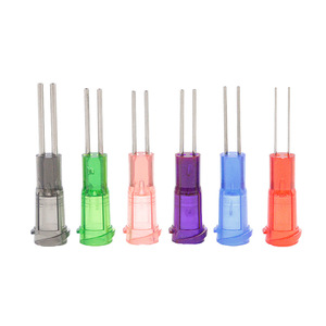 Aguja dispensadora de doble tubo de 13 mm con rosca de acero inoxidable para máquina dispensadora de pegamento - Product Image 3