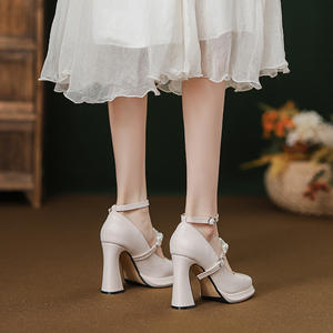 Zapatos de Plataforma con Perlas Francesas, Primavera/Otoño 2026, Zapatos de Novia para Mujeres Bajas, Calzado para Vestido de Novia - Product Image 4