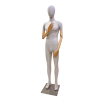 Maniquí masculino de lujo con cabeza, pantalla de cuerpo completo, forma de Torso, tela de lino, modelo de fibra de vidrio para tienda de ropa