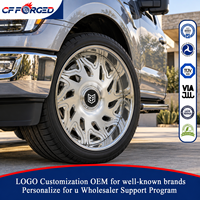 Vente flash - Jantes forgées monobloc à lèvre profonde brossées et polies 22x9.5 24x10 26x10 pour Ford F-150