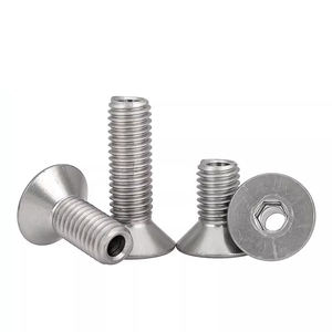 LSM 304 Acier Inoxydable M4 M5 M6 M8 M10 M12 <span class=keywords><strong>Vis</strong></span> à Tête Plate <span class=keywords><strong>Creuse</strong></span> Fraisée <span class=keywords><strong>Hexagonale</strong></span> Lampe Thading pour Divers Metric - Product Image 3