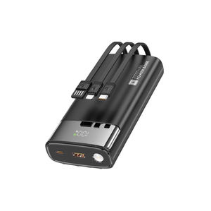 22.5W PD Fast Charging 20000mAh Slim Li-Polymer Power Bank Built-in Type-C Cable <b>LED</b> <b>Flashlight</b> Customized Logo Portable Travel - Product Image 1