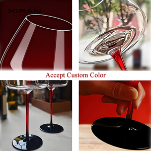 Copa <span class=keywords><strong>de</strong></span> Vino <span class=keywords><strong>de</strong></span> Lujo con Diseño Moderno y Lazo Negro, 300-800 ml, <span class=keywords><strong>Copas</strong></span> <span class=keywords><strong>de</strong></span> Vino <span class=keywords><strong>de</strong></span> <span class=keywords><strong>Cristal</strong></span> <span class=keywords><strong>de</strong></span> Colores Únicos para Bodas - Product Image 2