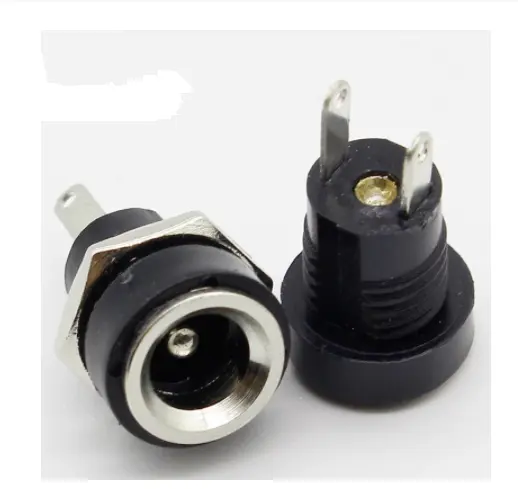 3A 12v for DC Power Supply Jack Socket Female Panel Mount Connector 5.5mm 2.1mm Plug Adapter 2 Terminal types 5.5*2.1