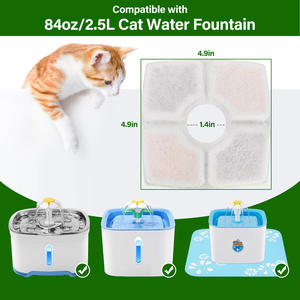 Cartouches filtrantes en charbon actif pour fontaines à <span class=keywords><strong>eau</strong></span> pour animaux de compagnie, accessoires universels pour petites fontaines à fleurs, filtres purificateurs - Product Image 6