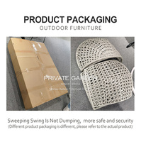 Vente en gros de chaise balançoire en forme d'œuf pour nid d'oiseau chaises suspendues en acier rotin PE pour patio hamac couleur personnalisée