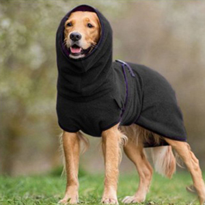 Roupas para Animais de Estimação em Fleece para Inverno/Outono, Hoodies com Capuz em Roxo, Azul e Cinza para Manter <span class=keywords><strong>Labrador</strong></span> e Cães Grandes Aquecidos - Product Image 1