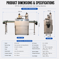 Machine de scellage automatique industrielle DEEPACK pour boîtes de conserve, biscuits, boîtes en plastique, emballages alimentaires