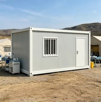 Maison conteneur préfabriquée en kit, panneaux sandwich, bâtiment modulaire pour entrepôt temporaire ou kiosque – Stock usine