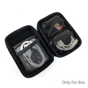 Ready Stock Travel Electronic Accessories Bag <b>Waterproof</b> Durable EVA Protective Case PU Leather Nylon Canvas Shockproof <b>Zipper</b> - Product Image 6