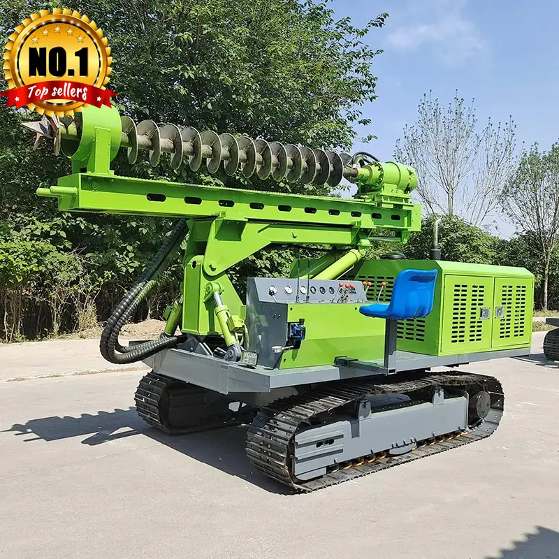 High Quality Guardrail Hydraulic Post Driver Machine Crawler Type 3M Hammer Pile Driver