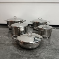 Ensemble de 10 ustensiles de cuisine en acier inoxydable de grande taille, style turc, comprenant une marmite à soupe et une marmite à bouillon, articles de cuisine pour la maison