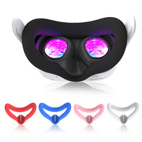Housse de protection en silicone pour lunettes VR, accessoires de remplacement, masque facial en silicone pour Meta 3 3s