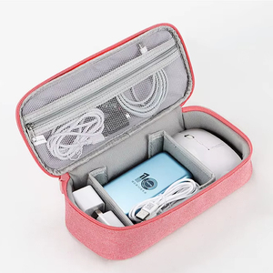 Travel Portable Sustainable Fabric Digital Accessories Storage Bag Organizer for Mobile Phone <b>U</b> Disk Charging Bank & Data Cable - Product Image 1