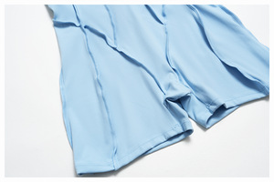 <span class=keywords><strong>Tuta</strong></span> da Yoga Personalizzata <span class=keywords><strong>con</strong></span> Cerniera per Donna, Alta Elasticità, Traspirante, per Allenamento e Fitness Estivo - Product Image 2