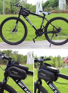 Étui de rangement étanche pour téléphone à écran tactile 7,2 pouces pour cadre avant de VTT/vélo de route, accessoires de cyclisme, sacoche pour vélos électriques et boîtes de vélo - Product Image 3