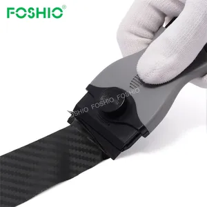 Foshio Customize Logo Window Tint Cleaning Scraper Car Wrap FIlm Cutting Plastic Scraper Tool