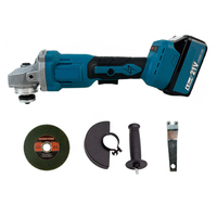 Ensemble de meuleuse d'angle sans fil 21V avec batterie 4.0Ah, meuleuse d'angle électrique sans balais de 125 mm, kit d'outils pour le métal, le bois et la maçonnerie