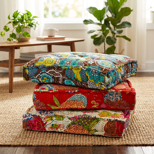 Cojines de suelo de kantha Tropicana - Product Image 2