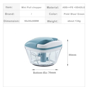 Mini kéo tay máy xay sinh tố và an toàn Rau cắt thép không gỉ Nhà Bếp Đồ dùng thiết lập Hướng dẫn sử dụng thực phẩm Chopper Bộ vi xử lý - Product Image 6