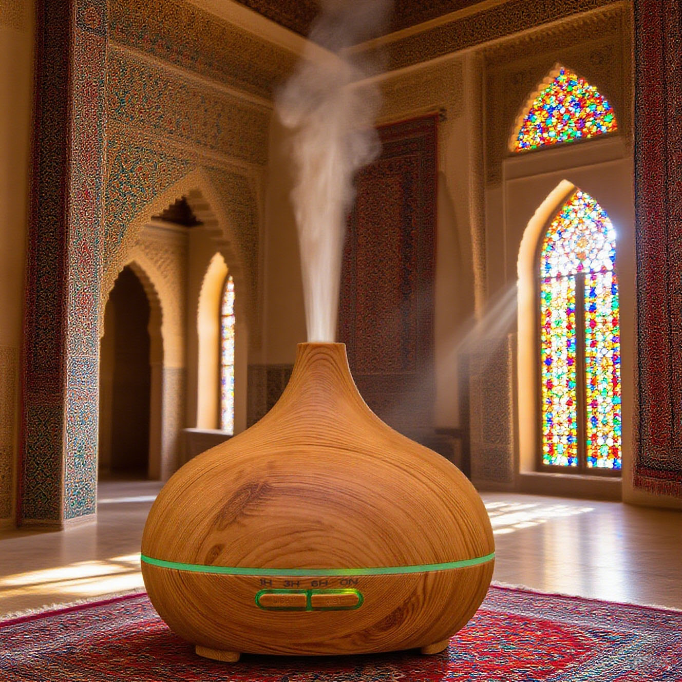 Smart Home Appliance Mini Portable Wood Grain Aroma Diffuser Humidifier Diffuser Essential Oil