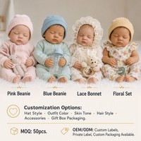 Muñeca Bebé Reborn de 55 cm, Hecha a Mano, de Vinilo y Algodón Suave, Modelo de Bebé con Gorro de Punto Rosa, Venta al Por Mayor, OEM, ODM