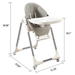 Seggiolone Multifunzionale Pieghevole in Metallo per Bambini, Portatile per Casa e Scuola - Product Image 6