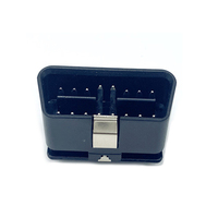 Venta al por mayor de soldadura universal tipo oro niquelado J1962 OBD II OBD 2 conector macho con clips metálicos