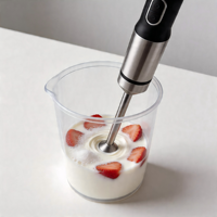 Set Blender Tangan Stainless Steel Tombol Tekan Kecepatan Variabel Tanpa Tingkatan Multifungsi Chopper Mode Turbo Bebas BPA Elektrik