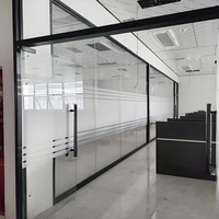Cloisons en verre sans cadre de qualité supérieure pour bureaux et salles de conférence, panneaux en verre trempé transparent de 12 mm, vente en gros d'usine