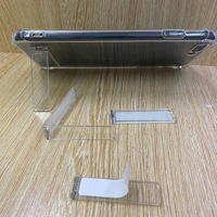 Support de bureau horizontal ultra-fin réglable, mini-support invisible pliable pour téléphone portable, accessoires compatibles avec la plupart des smartphones