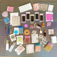 Kit d'exercices de pratique pour faux cils, ensemble de formation, de maquillage, avec tête de Mannequin, 10 pièces