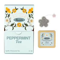Sachets de thé personnalisés en forme de cœur, d'étoile ou de fleur, biodégradables en PLA, vente en gros, usine, boîte à thé, fabricant OEM ODM, marque privée