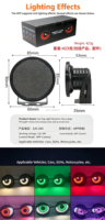 Feux antibrouillard LED pour voiture, feux indicateurs, feux LED pour pare-brise, yeux de démon, commande par application, décoration électronique DIY pour éclairage de voiture