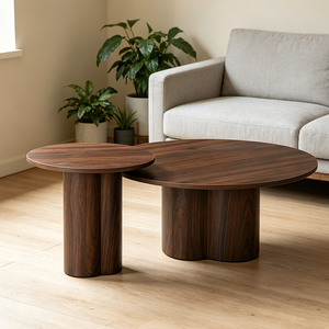 Set di Tavolini da Caffè in Legno Moderni per Casa, Appartamento e Hotel, Tavolino Rotondo di Lusso in Stile Nordico per <span class=keywords><strong>Soggiorno</strong></span> - Product Image 1