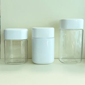 300cc 350cc 450ccグミ用スクエアプラスチックジャー製品スクエアグミビタミンボトルスクエアふた付き子供用抵抗キャップ - Product Image 6