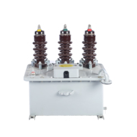 Transformateur combiné triphasé immergé dans l'huile JLSW3-10 pour extérieur, avec bobinage en cuivre et bobine toroïdale, pour mesure de puissance, entrée 10 kV