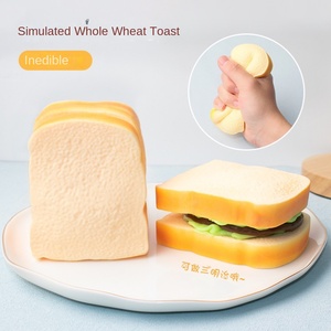 Juguete de simulación de comida: Tostada de plástico para amasar, con música, descompresión y ventilación, juguete creativo para niños - Product Image 4