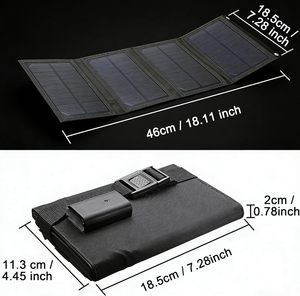 Panneau solaire portable 10W, panneau solaire pliable, chargeur solaire, étanche IP65, panneaux solaires à haute efficacité 19,5%, chargeur rapide, ports USB - Product Image 4
