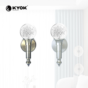 KYOK fabbrica diretta semplice di cristallo gancio da parete elegante tenda accessori <span class=keywords><strong>all</strong></span>'ingrosso pali per tenda - Product Image 4