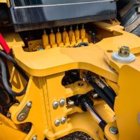 Gebrauchter Caterpillar 420F Radlader Gelber Baggerlader Schwere Baumaschinen Baugeräte