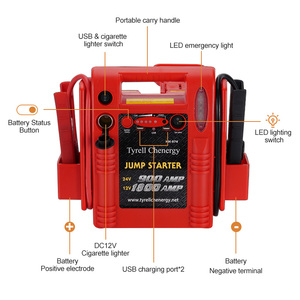 SPY Универсальный автомобильный грузовик дизельный и паровой двойной старт стартер 12 В 24 В Power Bank 1800a грузовик 24 В стартер - Product Image 6