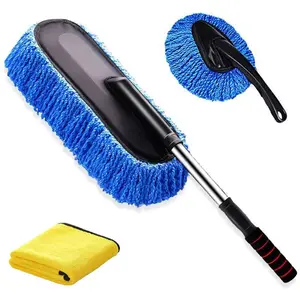 3 Pcs Microfiber Dust Removal Brush Auto Cleaning Tool Car Washing Brush Kit Car Cleaning Mop