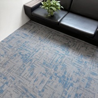 Dalles de moquette modulaires, moquette carrée à boucles en nylon, antidérapante, à coller soi-même, pour la rénovation de bureaux, d'hôtels et d'espaces commerciaux