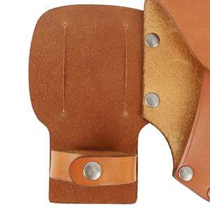 Genuine Leather Cover Sheath for Outdoor Survival Knife OEM Customizable Color Durable Fixed Blade Cover For Sale - Product Image 5