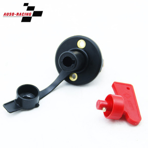 Interrupteur de coupure de courant double pôle Auso-Racing 12V 24V pour modification automobile avec poignée rouge - Product Image 2